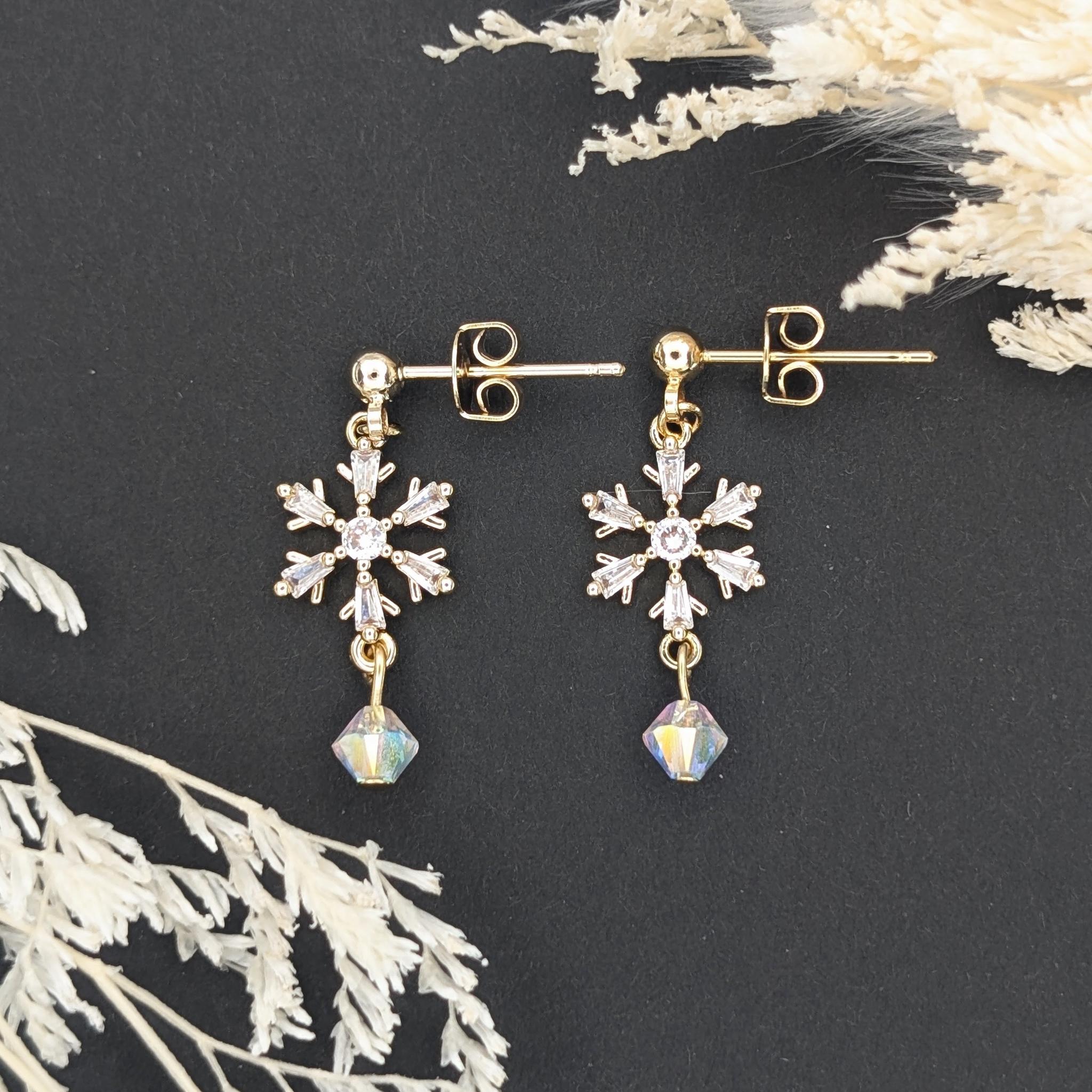 月明かりに舞う 雪の結晶ピアス | 5枚目
