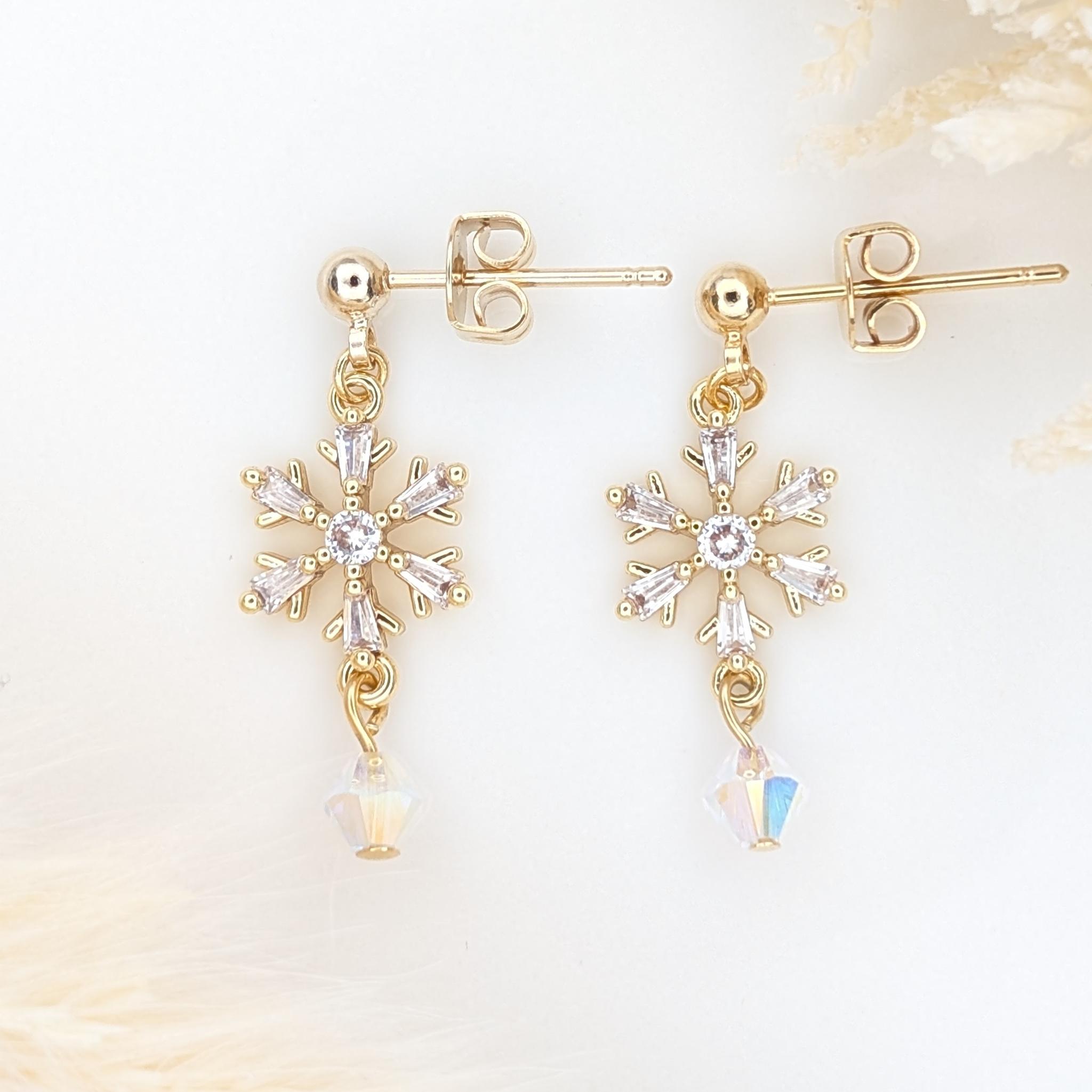 月明かりに舞う 雪の結晶ピアス | 6枚目