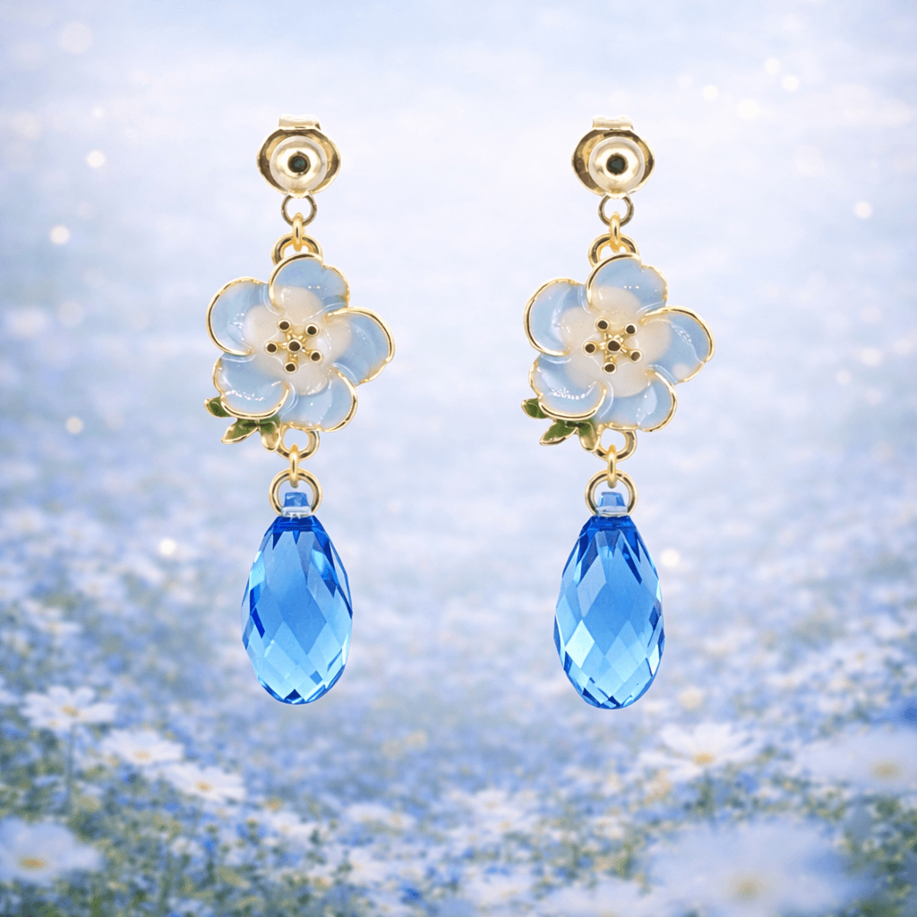 ネモフィラの約束 ー 春風に揺れる青い雫ピアス｜花・ブルー・揺れる・上品・大人可愛い・ガーリーアクセサリー | 3枚目