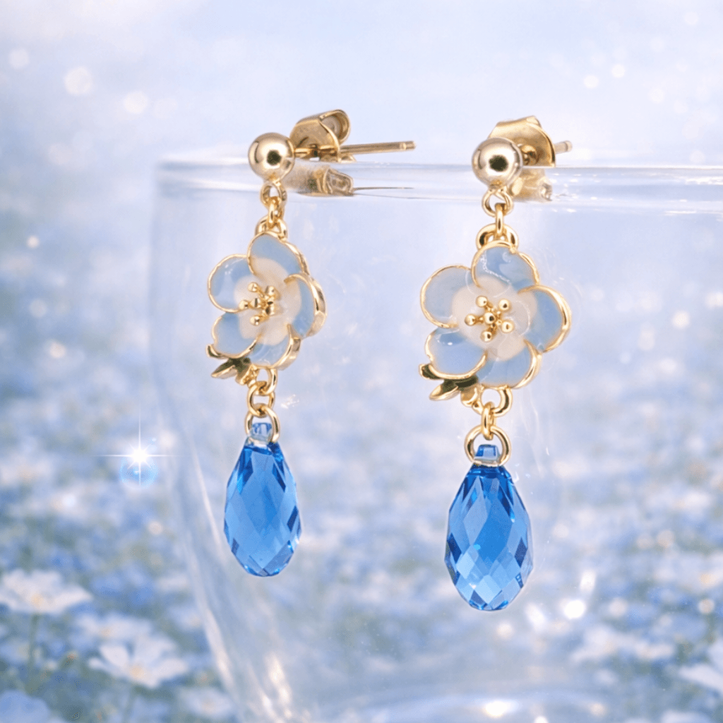 ネモフィラの約束 ー 春風に揺れる青い雫ピアス｜花・ブルー・揺れる・上品・大人可愛い・ガーリーアクセサリー | 5枚目