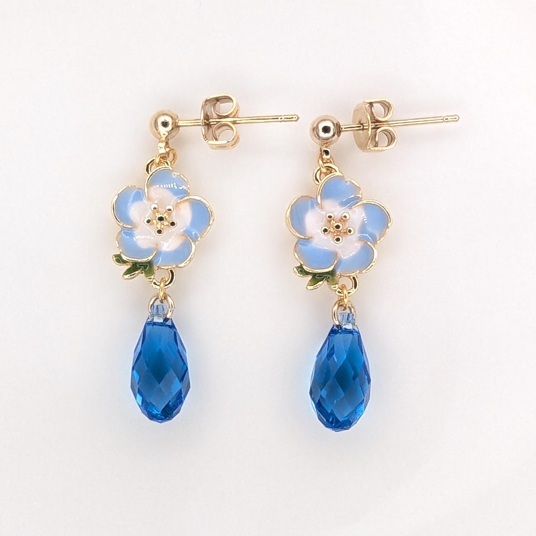 ネモフィラの約束 ー 春風に揺れる青い雫ピアス｜花・ブルー・揺れる・上品・大人可愛い・ガーリーアクセサリー | 7枚目