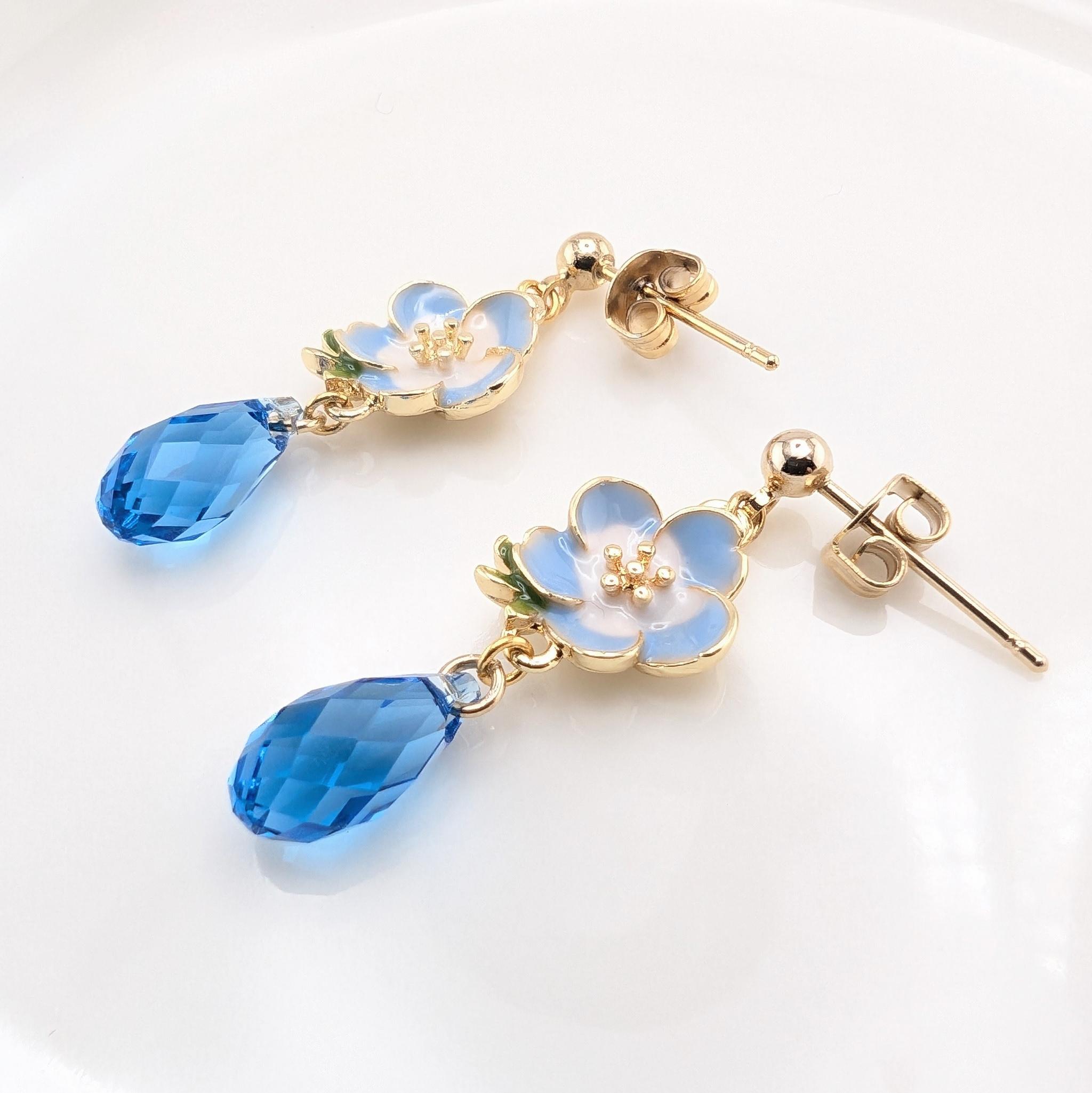 ネモフィラの約束 ー 春風に揺れる青い雫ピアス｜花・ブルー・揺れる・上品・大人可愛い・ガーリーアクセサリー | 8枚目