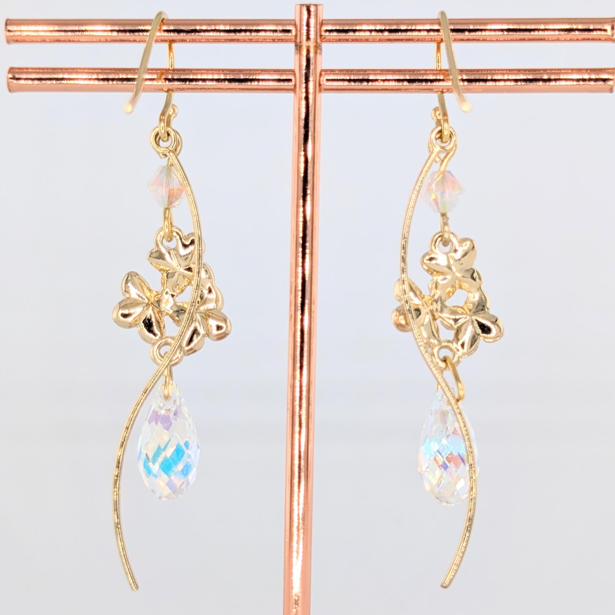 金木犀(キンモクセイ)のお花と雫のピアス | 4枚目