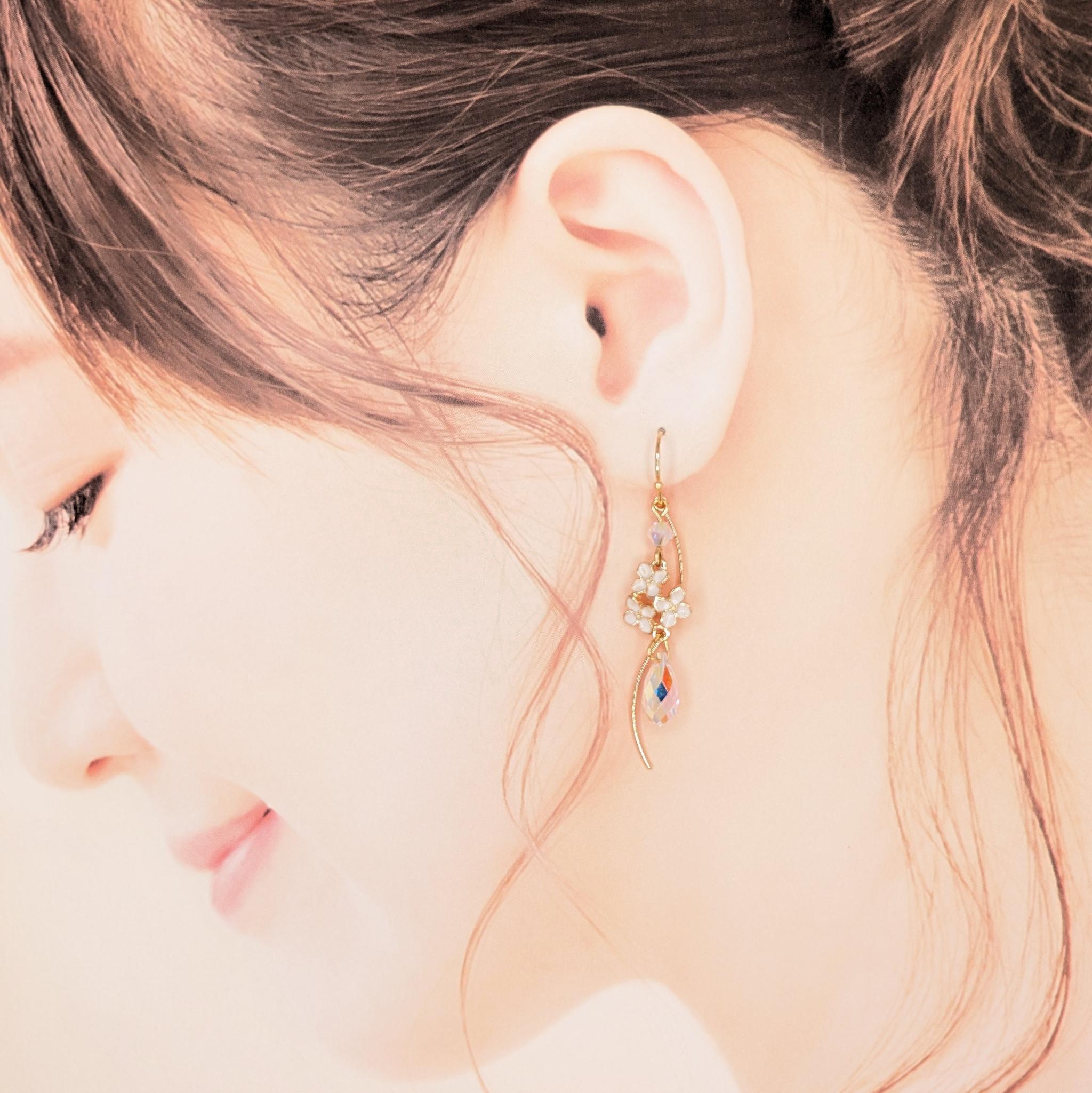 金木犀(キンモクセイ)のお花と雫のピアス | 8枚目