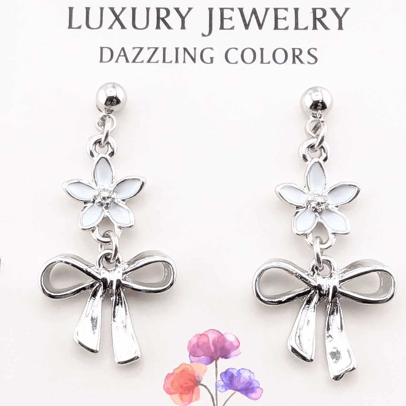 レモンの花とリボンのピアス | 2枚目