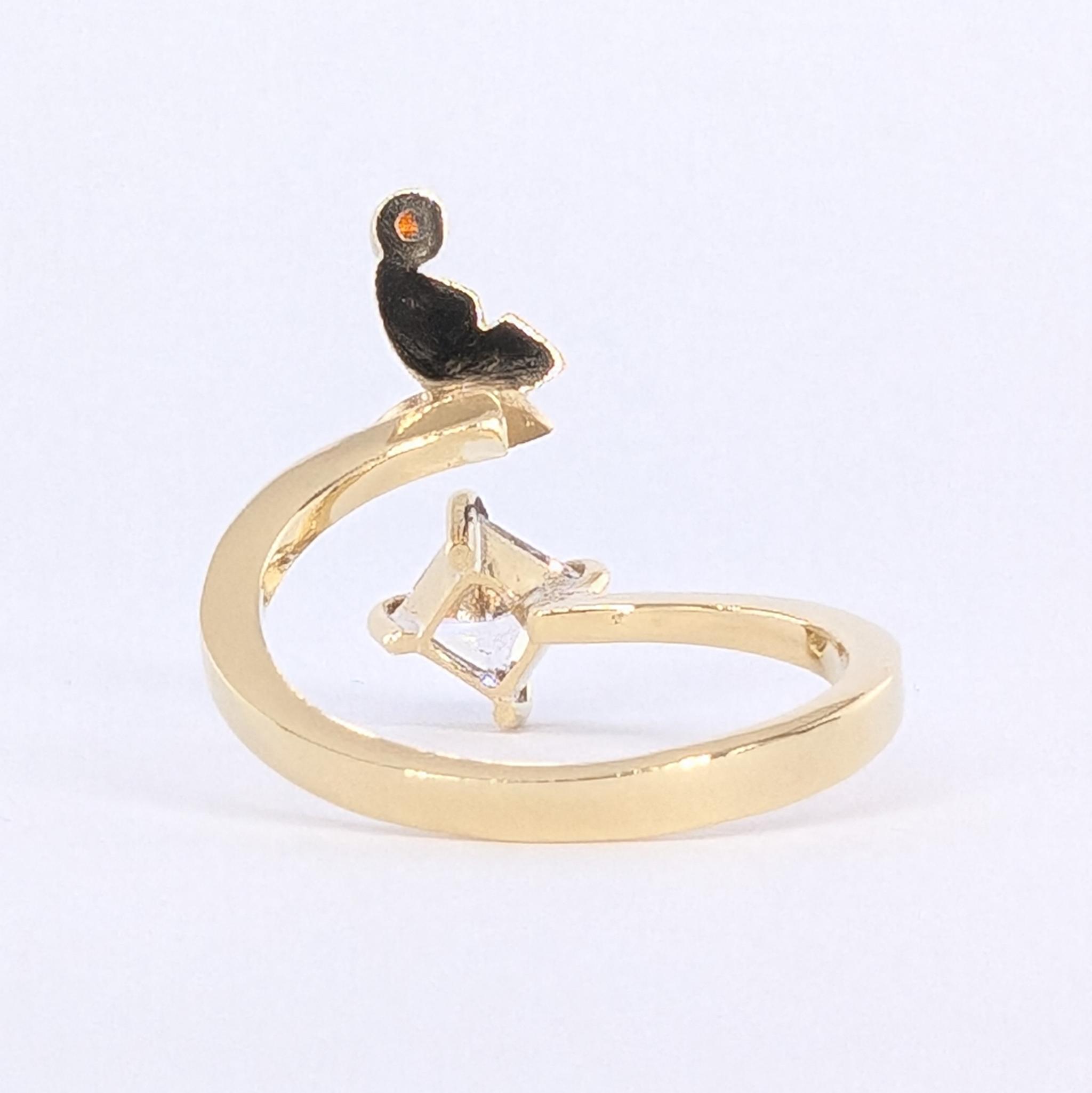 蝶結びラインリング － プリンセスカット × キュービックジルコニア － | 7枚目